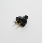 Enchufe De Goma 318A Pequeño 2 Posiciones Negro