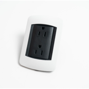 Toma Doble P/Empotrar C/Tierra Serie Bv 6A/250V 10A/125V Blanco/Negro