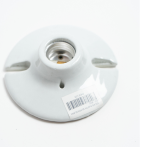 Socate Plafon De Porcelana 4-1/2" Rosca E27 Blanco Box 10Pcs