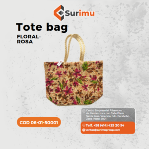 Tote Bag Floral-Rosa
