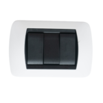 Interruptor Doble P/Empotrar Serie Bv 6A/250V 10A/125V Blanco/Negro