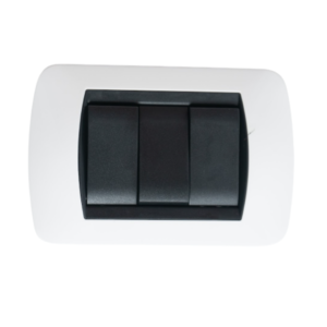 Interruptor Doble P/Empotrar Serie Bv 6A/250V 10A/125V Blanco/Negro