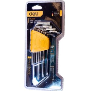 Llaves Torx Largas Con Soporte Set T10 A T50 1/16"-3/8"