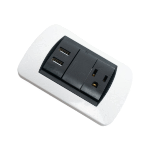 Toma Sencilla + Usb 2.1A P/Empotrar C/Tierra Serie Bv 6A/250V 10A/125V