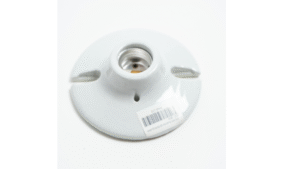 Socate Plafon De Porcelana 4-1/2" Rosca E27 Blanco Box 10Pcs