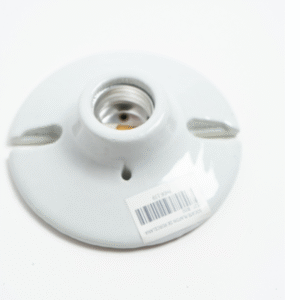 Socate Plafon De Porcelana 4-1/2" Rosca E27 Blanco Box 10Pcs