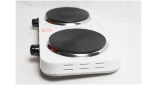 Cocina Electrica Doble Hornilla 110V 50-60Hz 2000W Blanco