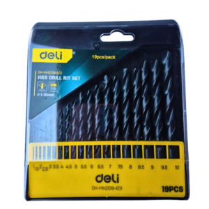 Set De Brocas De Acero Hss 1/1.5/2/2.5/3/3.5/ Mm (1-10Mm) 19 Pcs